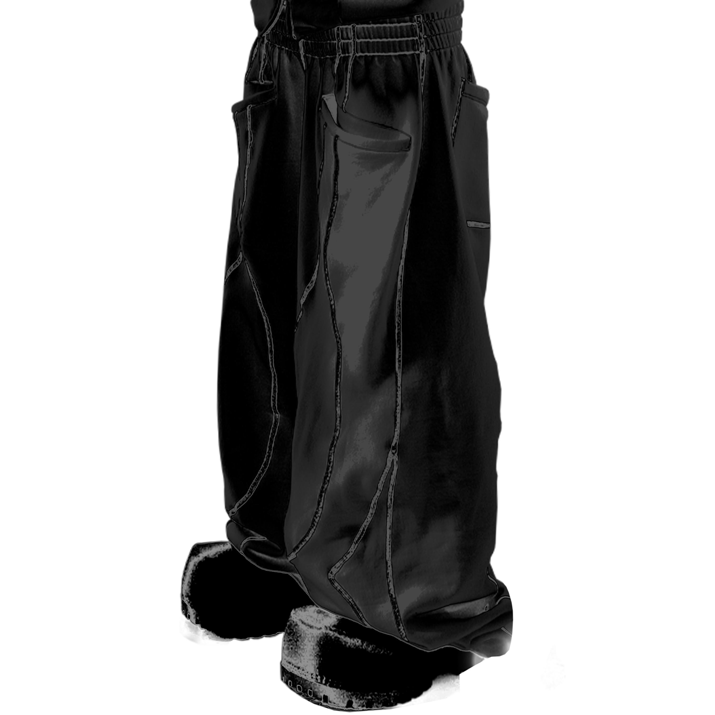 FLATLOCK SWEATS (BLACK)