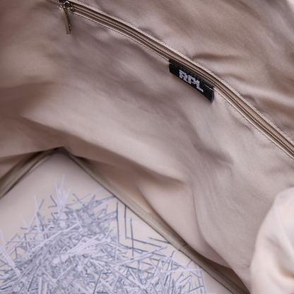 Interior — cotton twill lining with RPL label and zip pocket