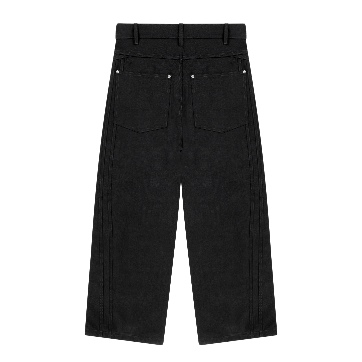 STRIPED DENIM (BLACK)