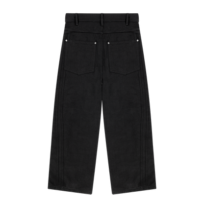 STRIPED DENIM (BLACK)