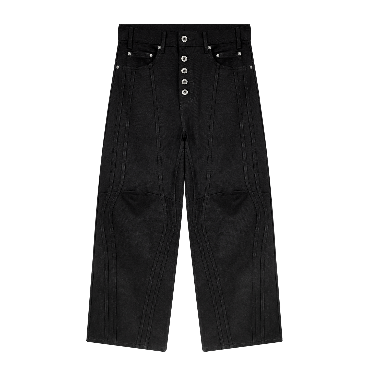 STRIPED DENIM (BLACK)