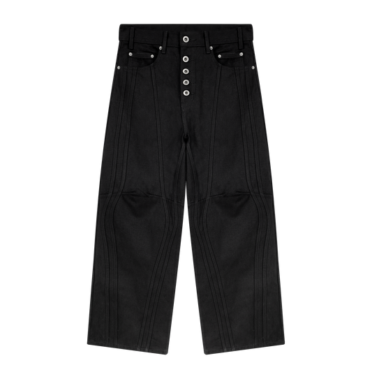 STRIPED DENIM (BLACK)