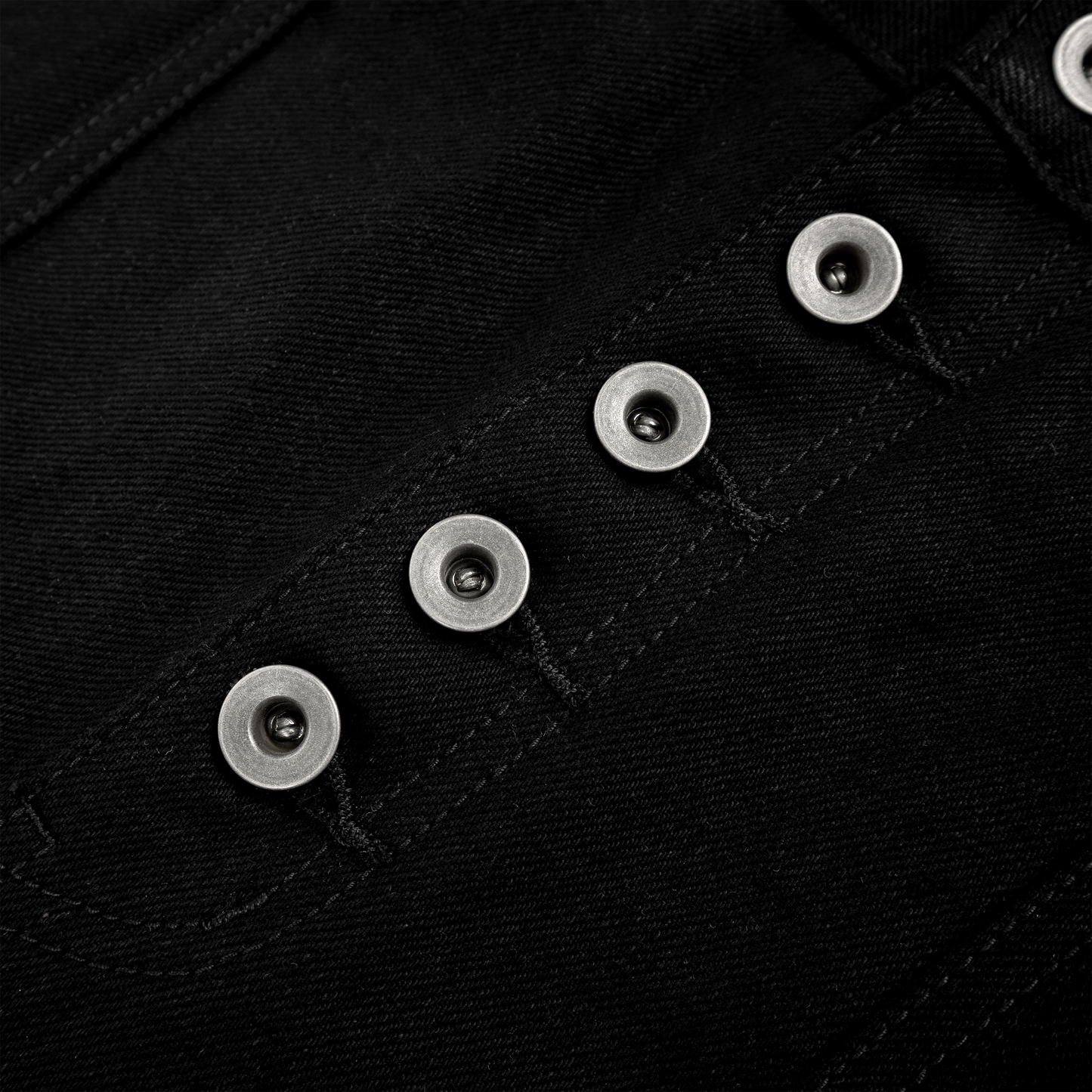 STRIPED DENIM (BLACK)