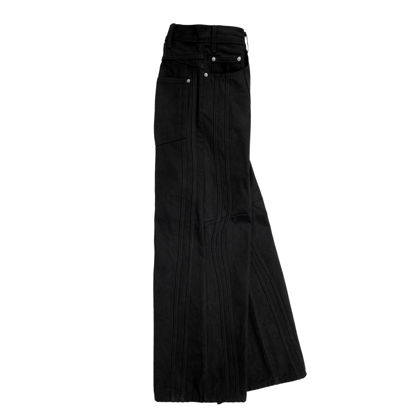 STRIPED DENIM (BLACK)