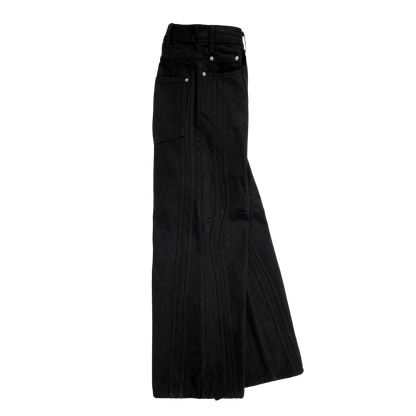 STRIPED DENIM (BLACK)