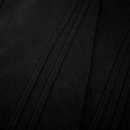 STRIPED DENIM (BLACK)