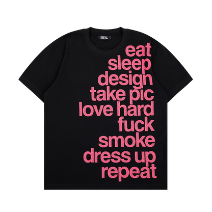EAT SLEEP DESIGN TEE (BLACK)
