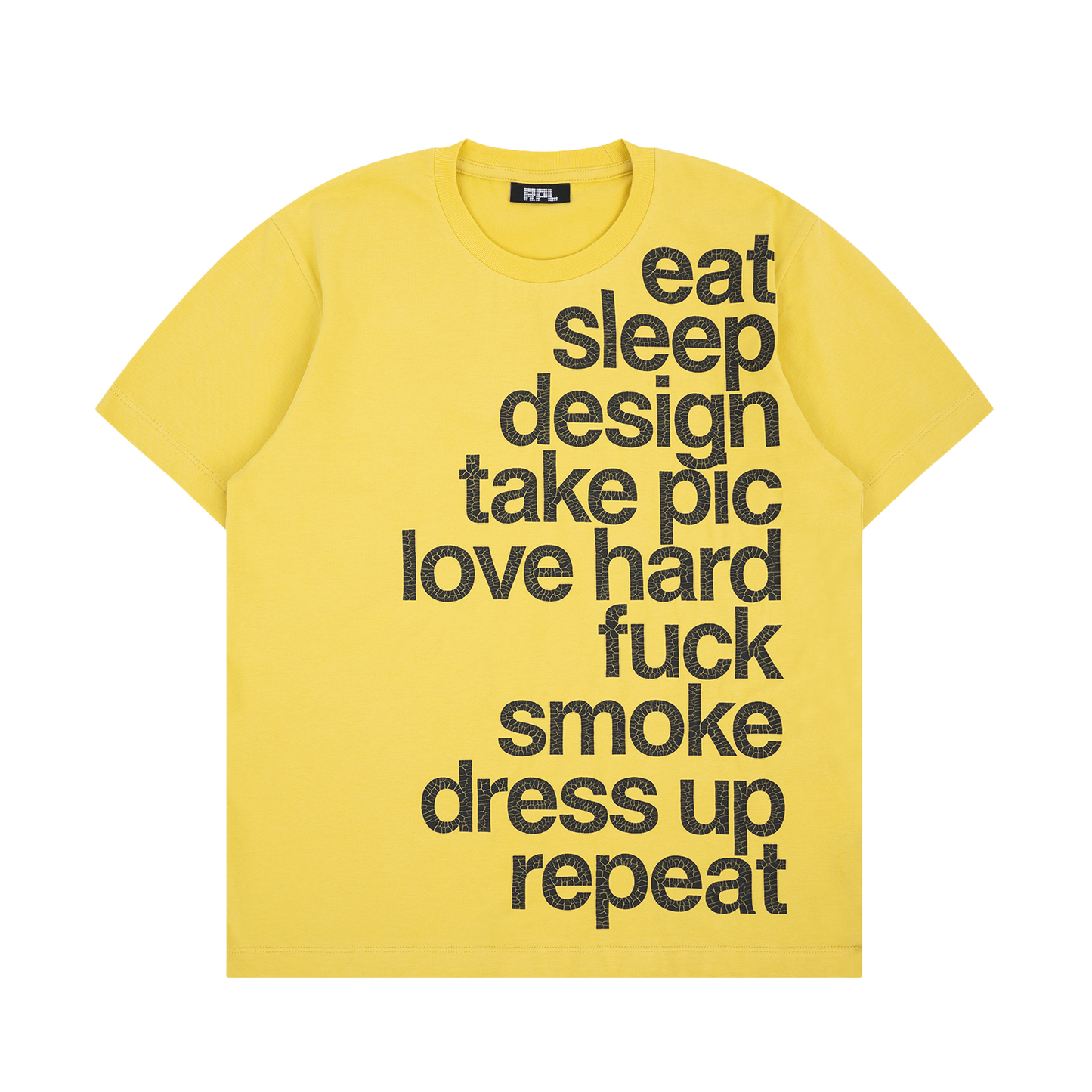 EAT SLEEP DESIGN TEE (YELLOW)