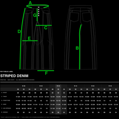 STRIPED DENIM (BLACK)