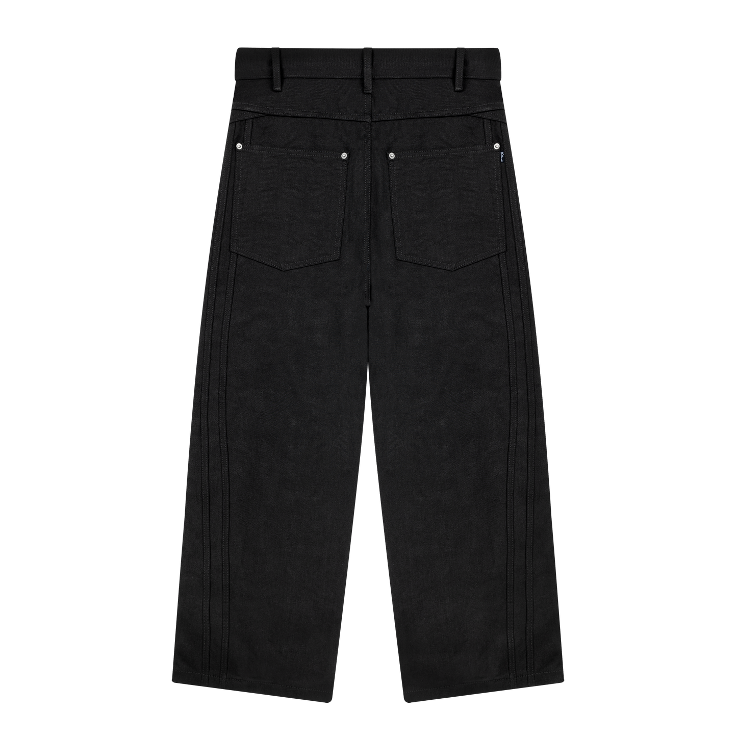 STRIPED DENIM (BLACK)