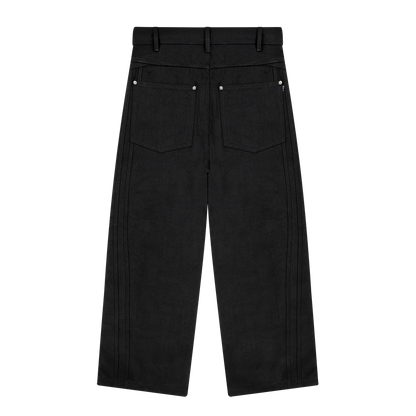 STRIPED DENIM (BLACK)