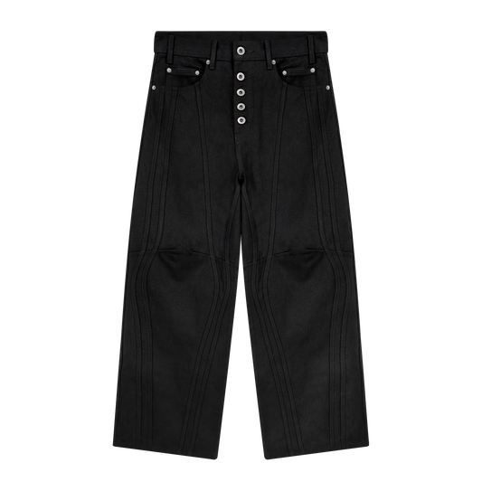 STRIPED DENIM (BLACK)
